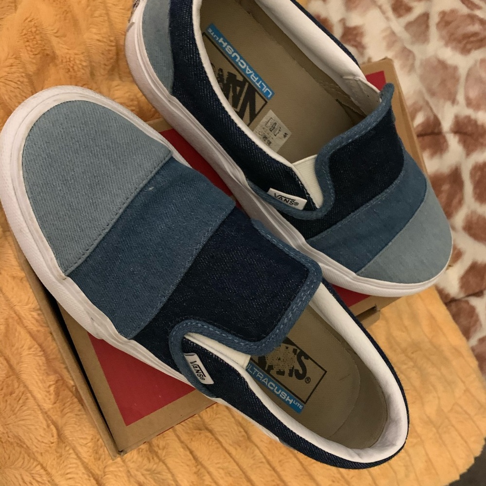 Denim slip on vans